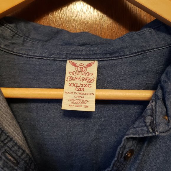 Faded Glory denim colored shirt dress - Picture 3 of 4